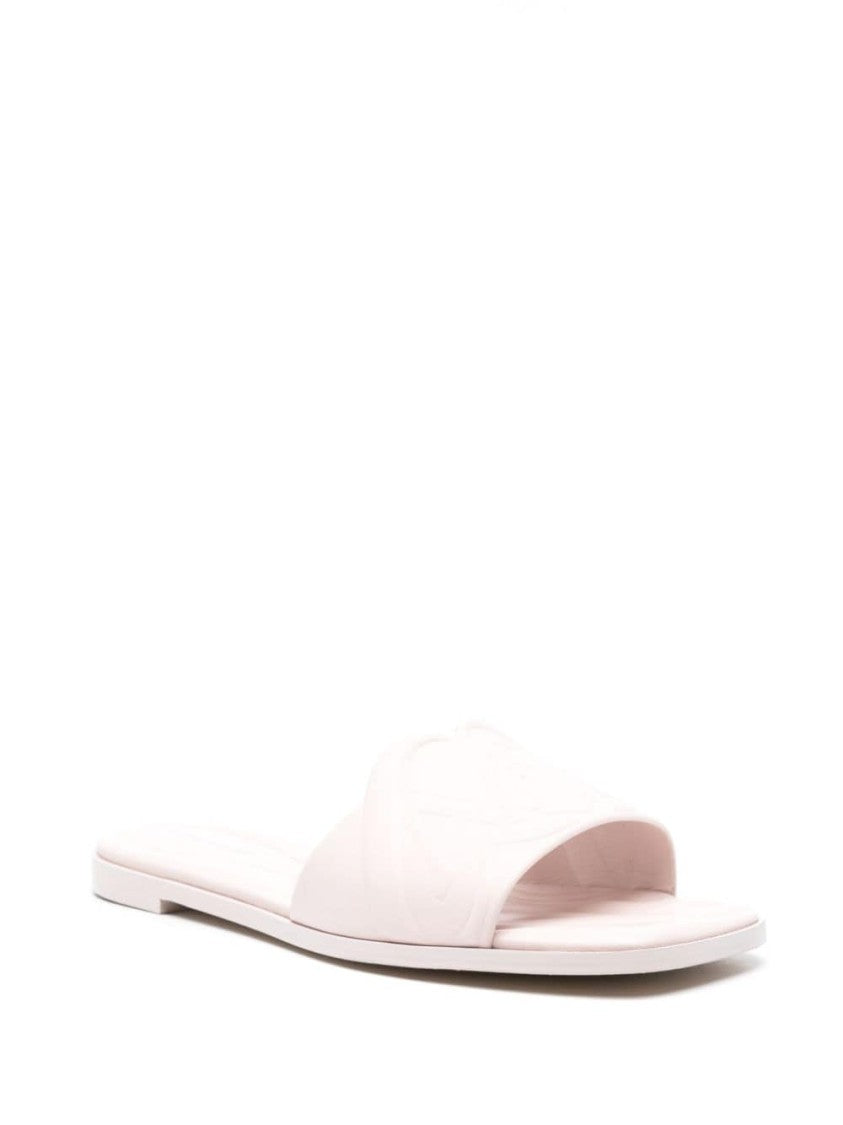 Alexander Mcqueen Embossed-Logo Leather Sandals