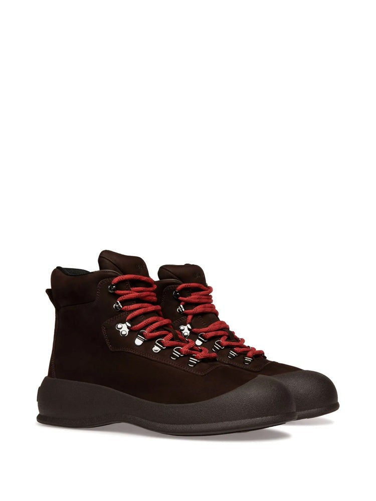 Bally Brown Protective Rubber Cap Suede Ankle Boots