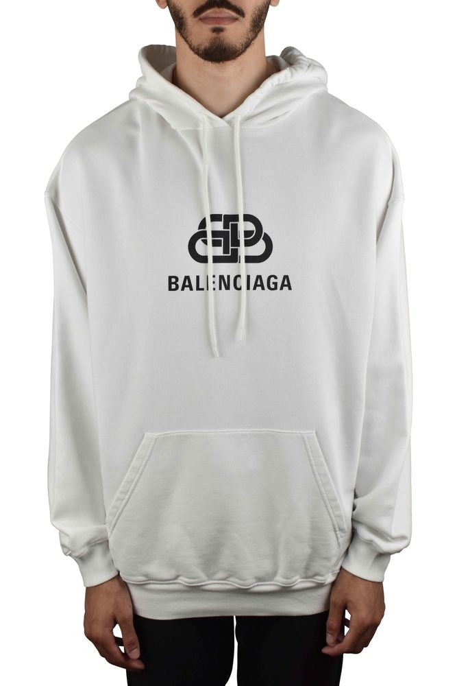 Balenciaga Oversized Hooded Sweatshirt With Bold Logo Print