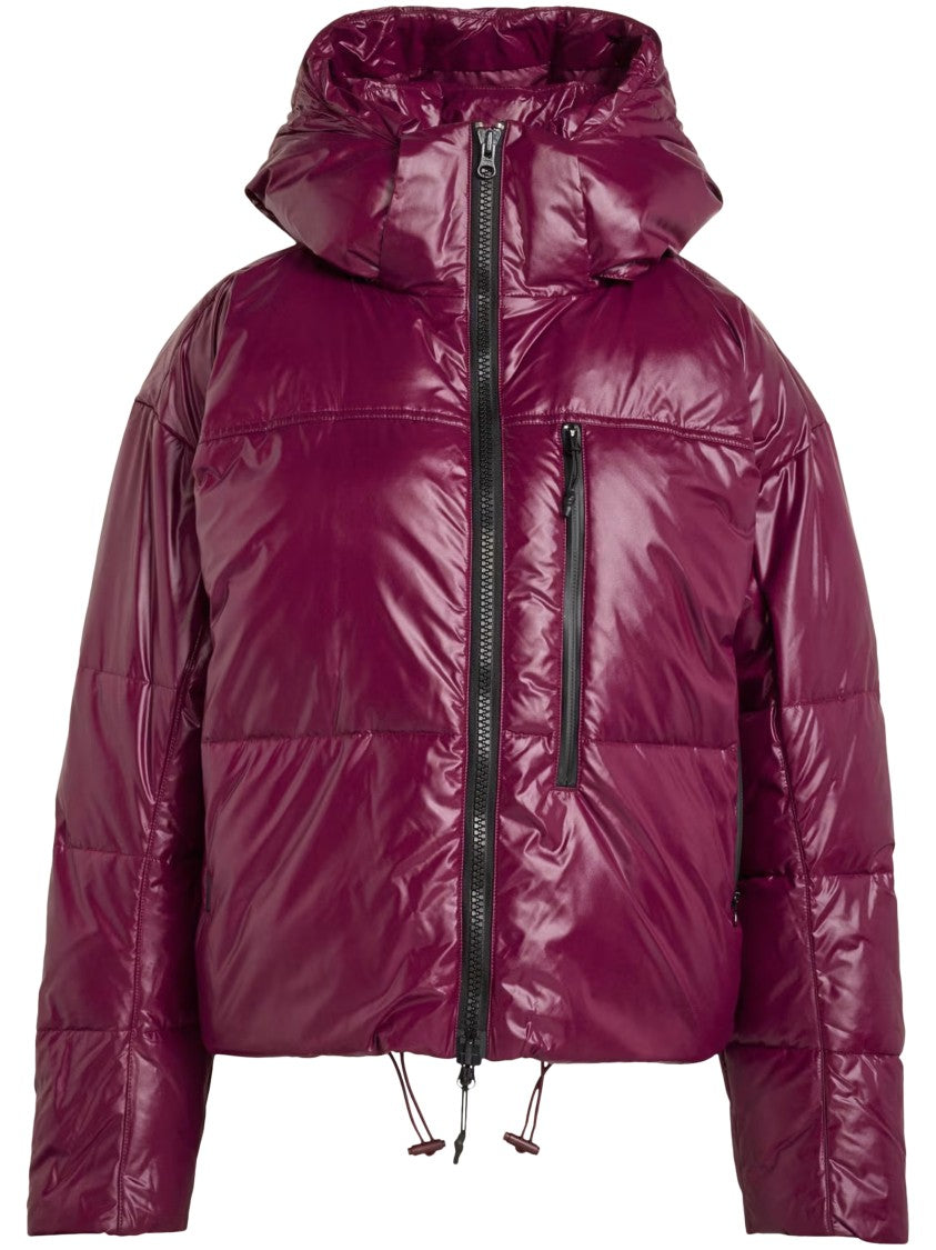 Adidas By Stella Mccartney Puffer Drawstring High-Collar Down Jacket