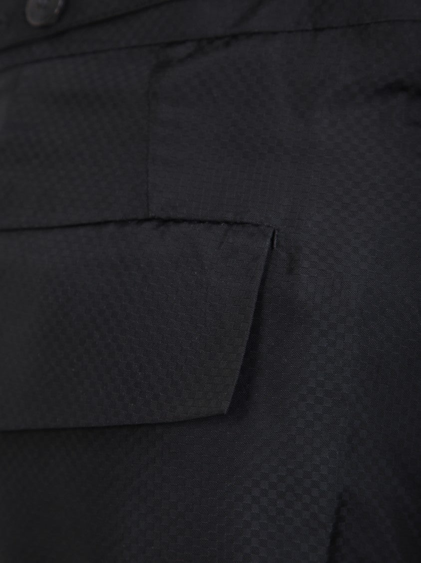 Sapio Black Tailored Straight-Cut Trousers