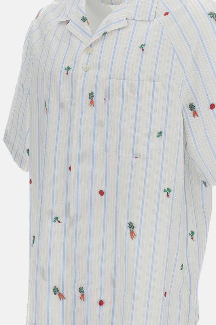 Jacquemus Striped Cotton Jacquard Bowling Shirt