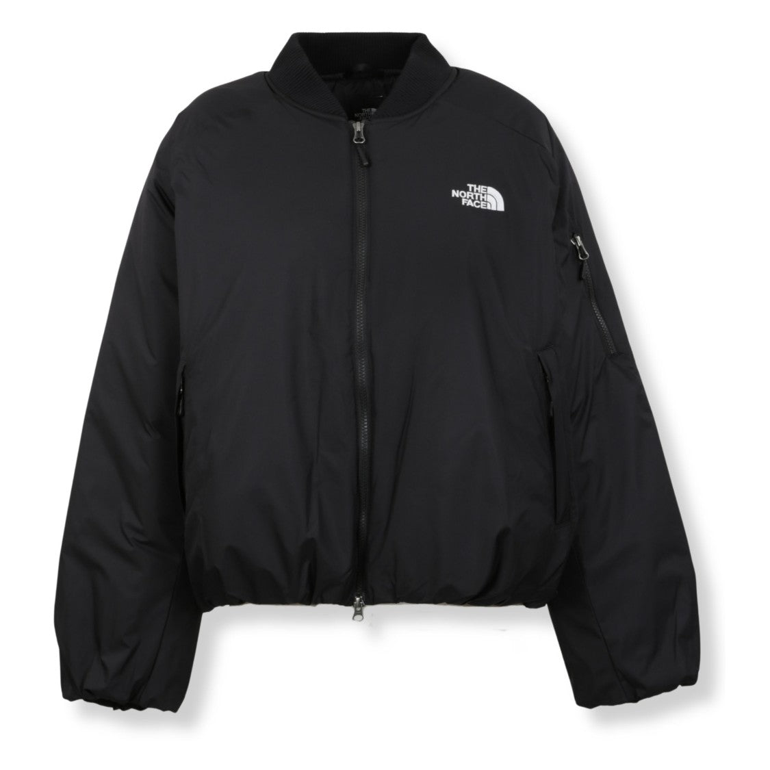 The North Face Classic Bomber Jacket With Zipper Closure And Ribbed Accents