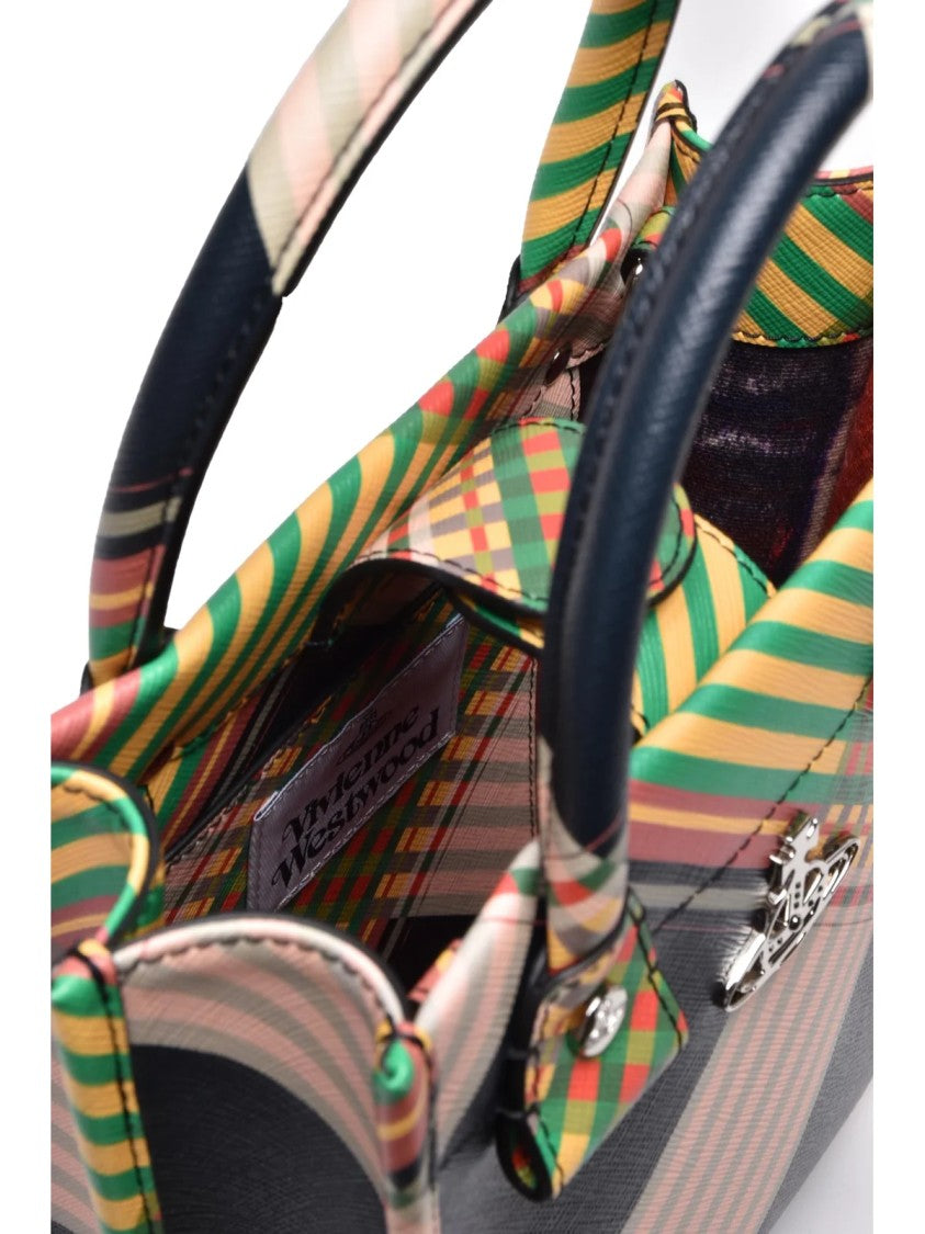 Vivienne Westwood Teddy Tote Small With Detachable Strap And Metallic Emblem