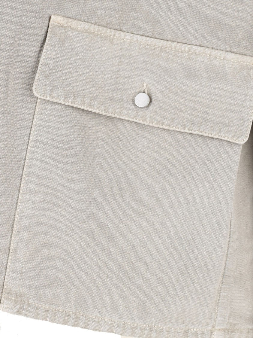 Lemaire Gray Cotton Twill Classic Collar Jacket