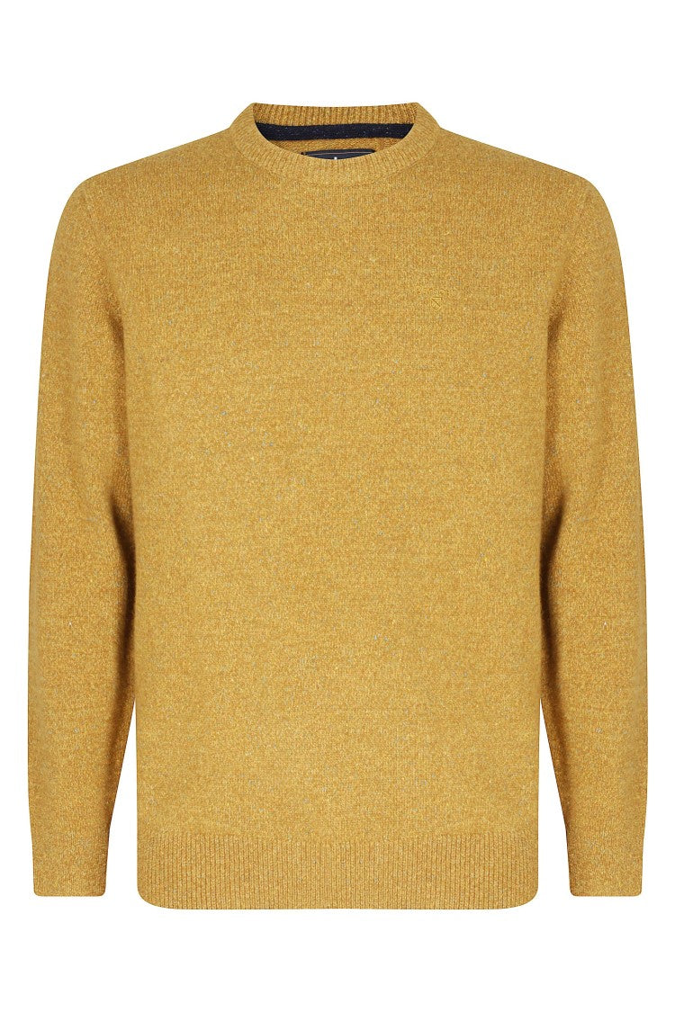 Barbour Copper Essential Tisbury Tweed Wool-Silk Sweater