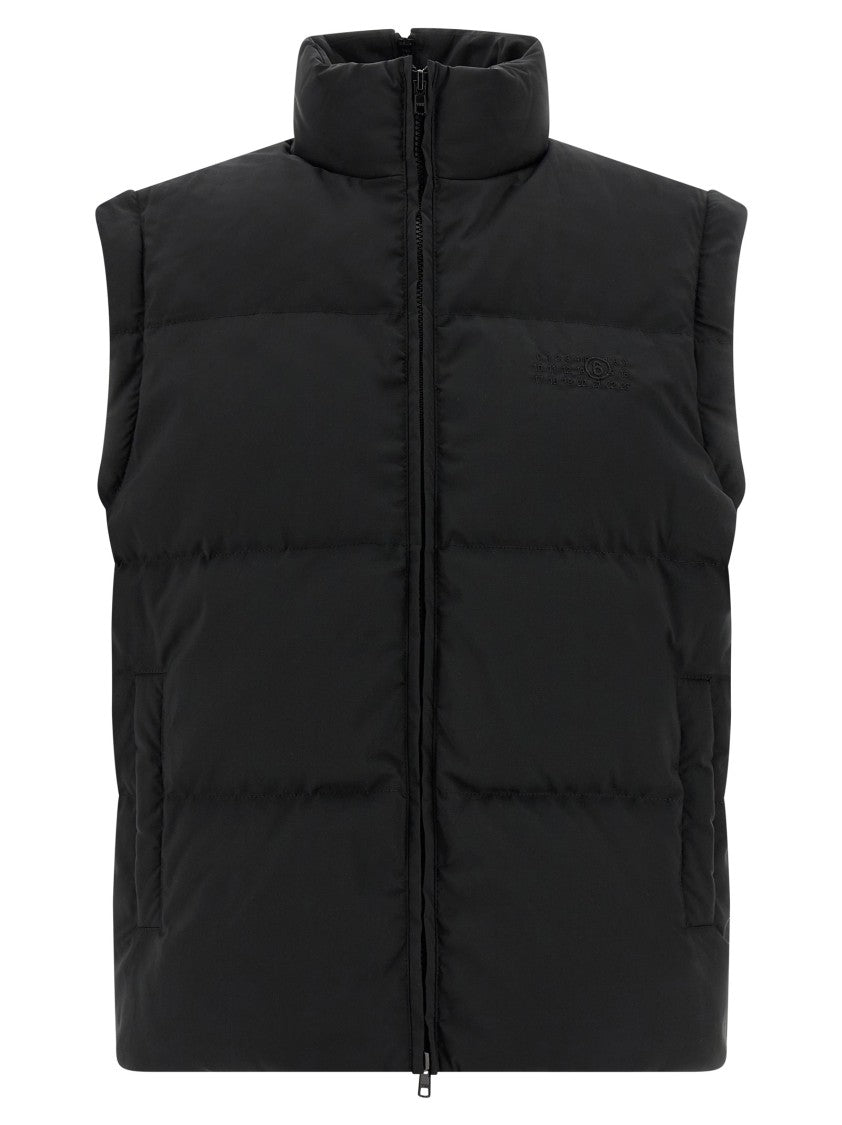 Mm6 By Maison Margiela 'Numeric Signature Mm6' Embroidery Down Jacket