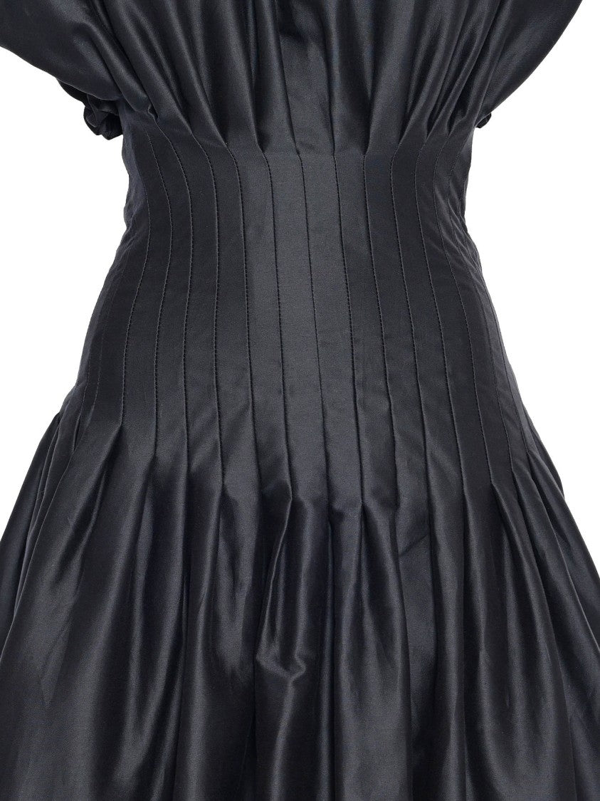 Fabiana Filippi Sleeveless Dress With Pleated Waist And Keyhole Detail