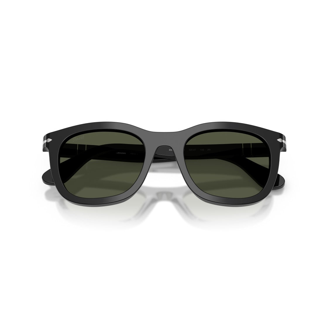 Persol 0Po3395s Rectangular Acetate Sunglasses With Dark Green Lenses