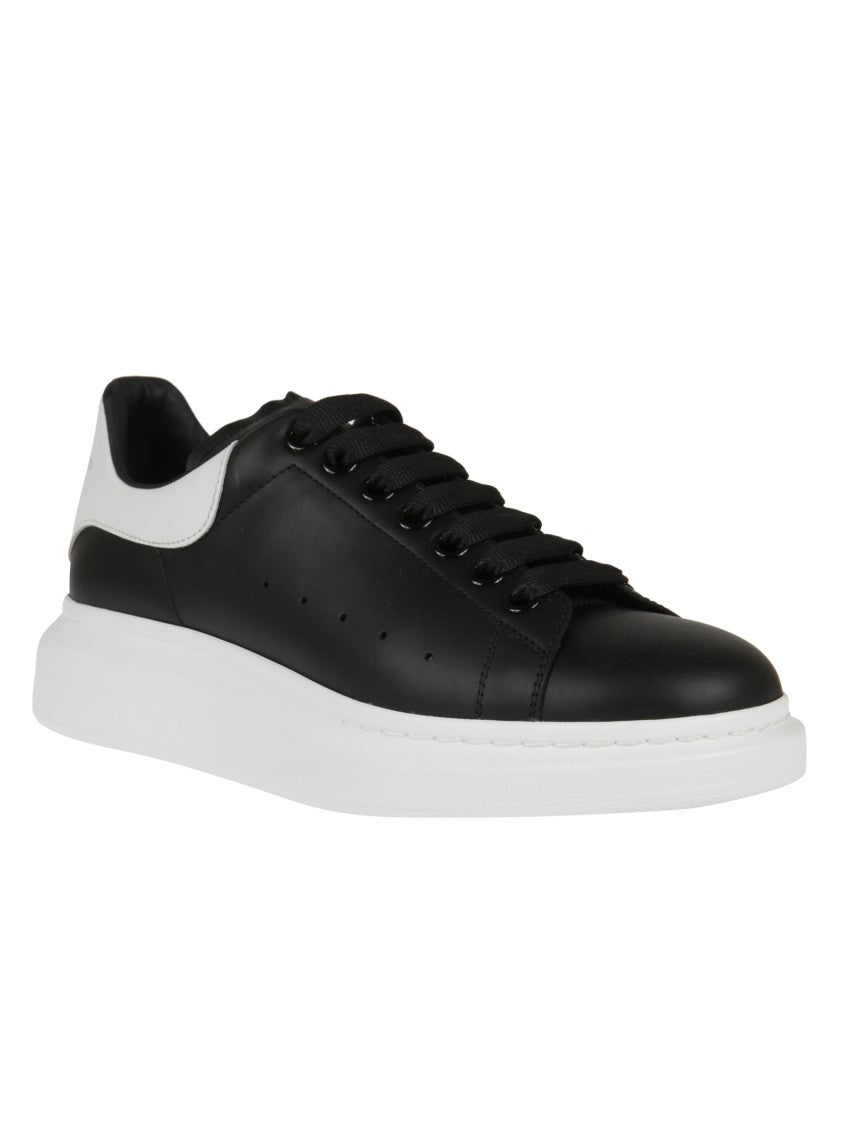 Alexander Mcqueen Black Oversized Leather Sneakers