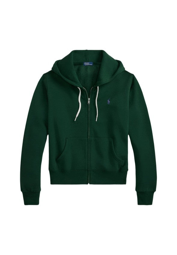 Polo Ralph Lauren Cropped Zip-Up Hoodie With Drawstring Hood