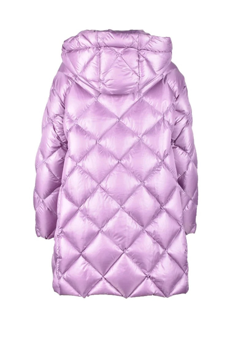 Annie Paris Boxy Quilted Down Jacket With Hood