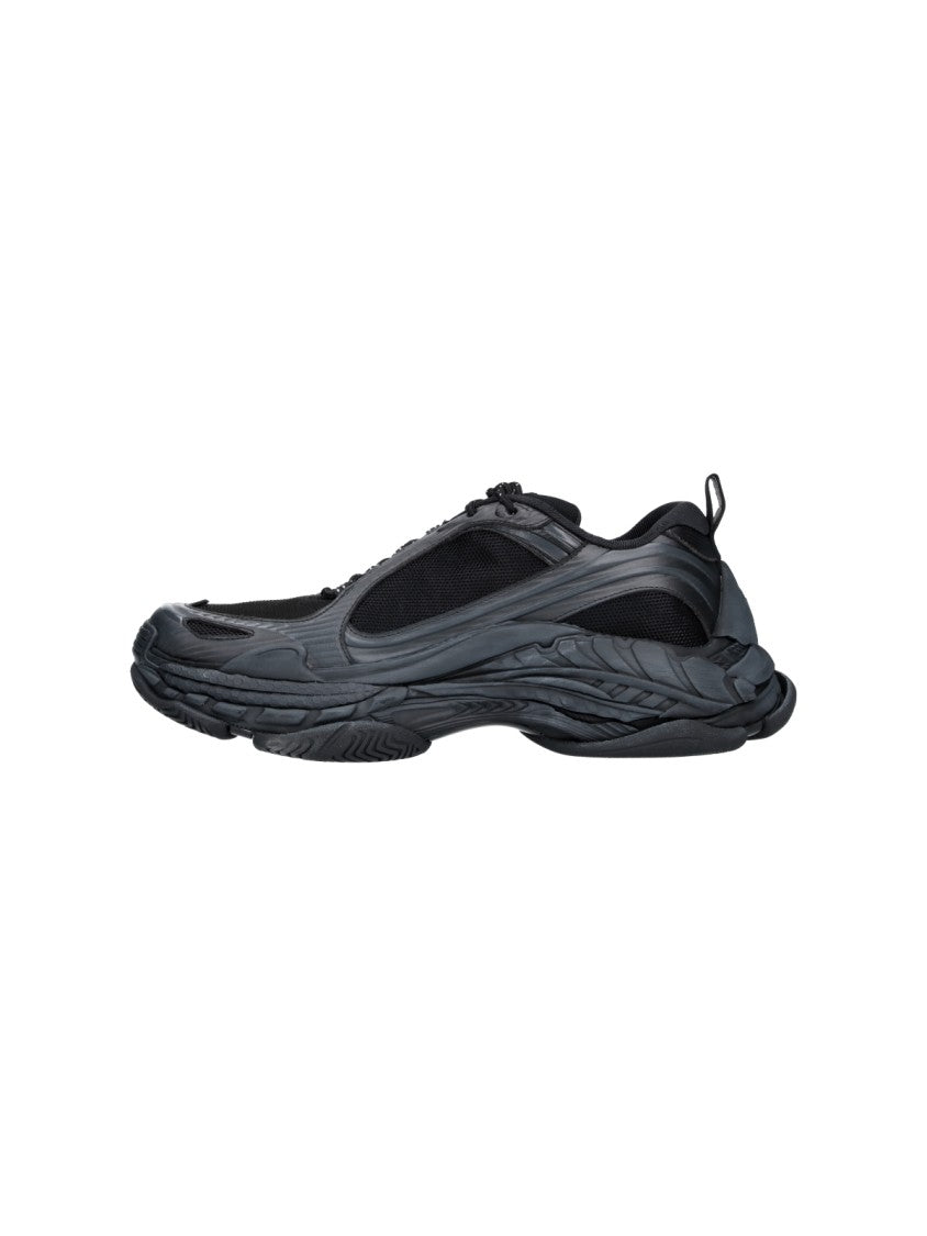 Balenciaga Futuristic Black Sneakers With Sculpted Chunky Sole