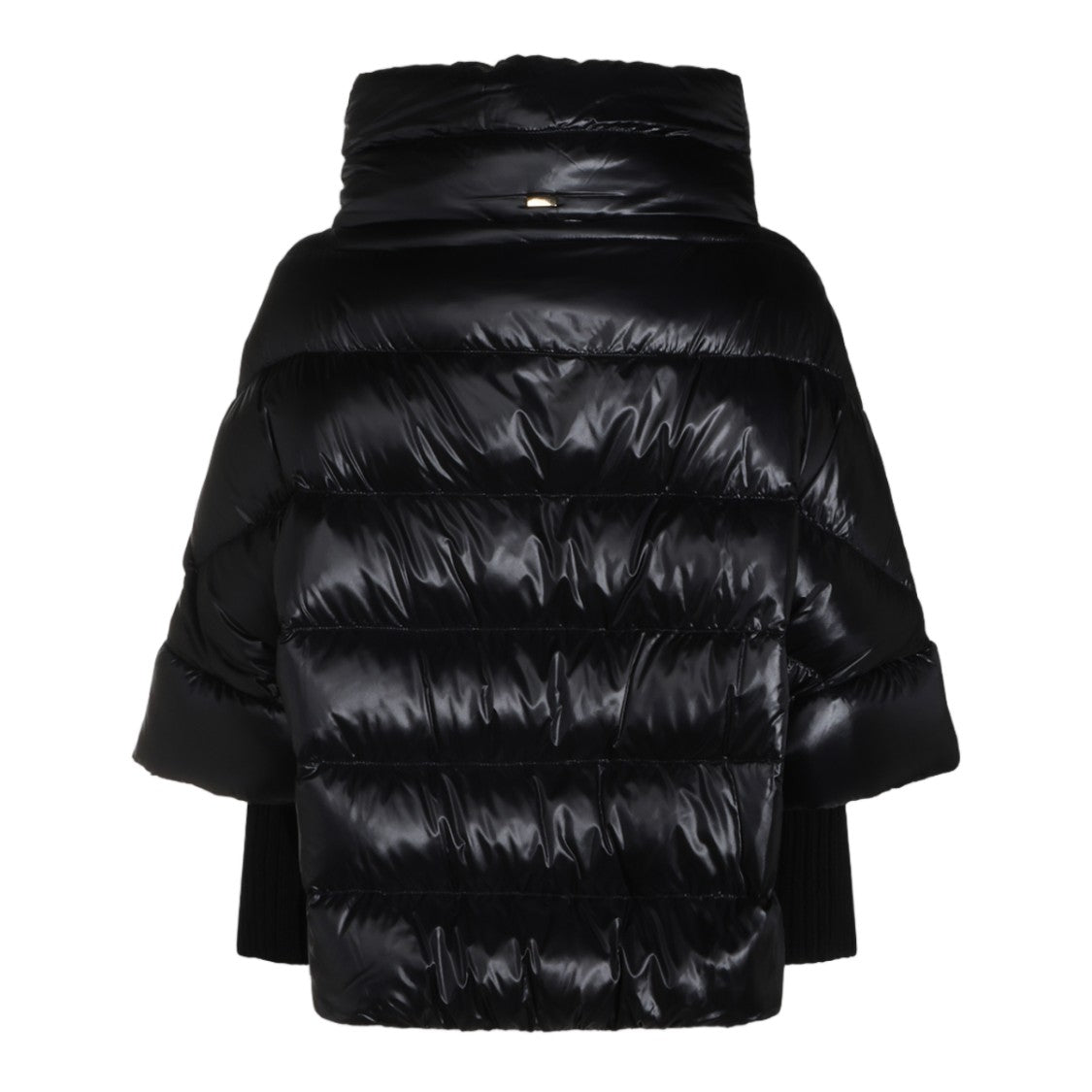 Herno Glossy Quilted Structured Collar Short Down Jacket