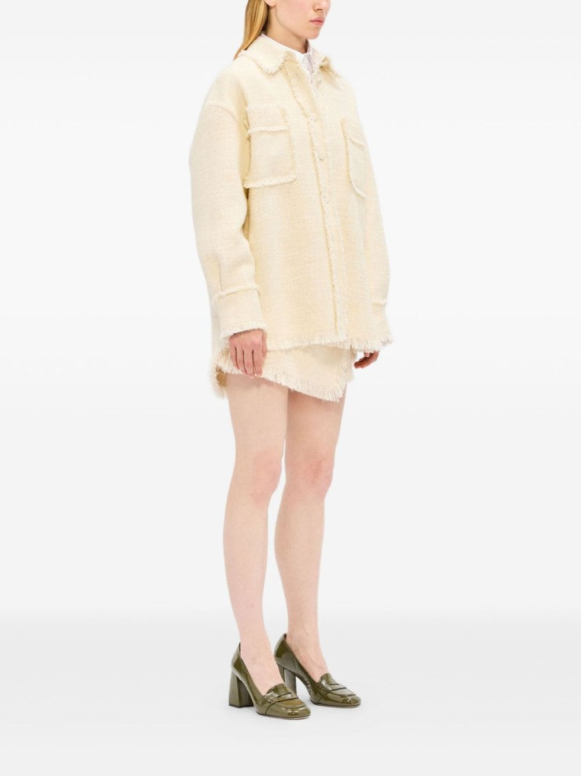 Msgm Short With Fringe