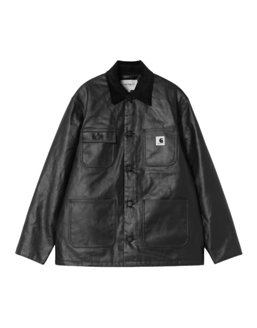 Carhartt Wip Black Dean Michigan Garment-Dyed Cotton Canvas Jacket