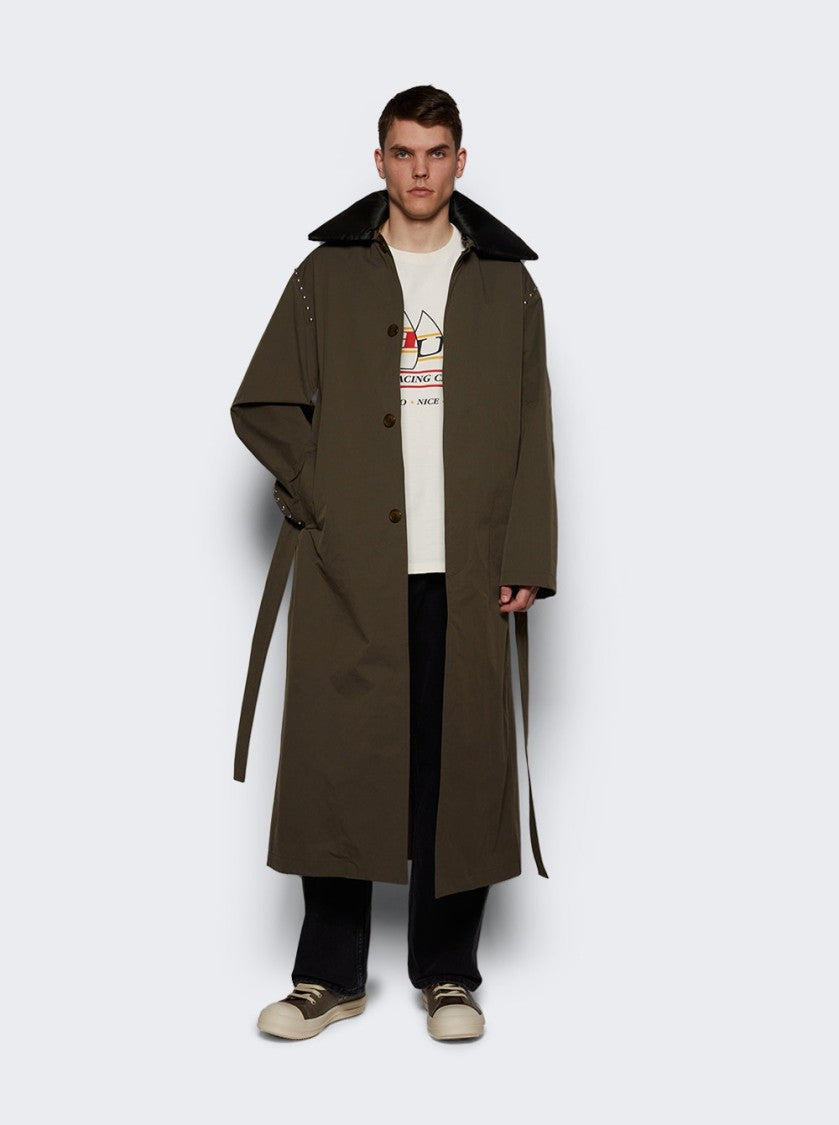 Rick Owens Hollywood Leather Low Sneakers Dust And Milk