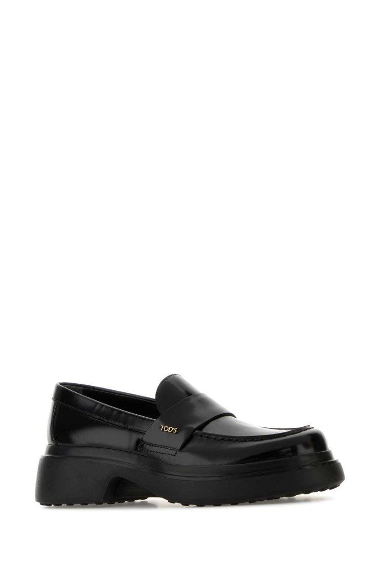 Tod's Black Leather Loafers