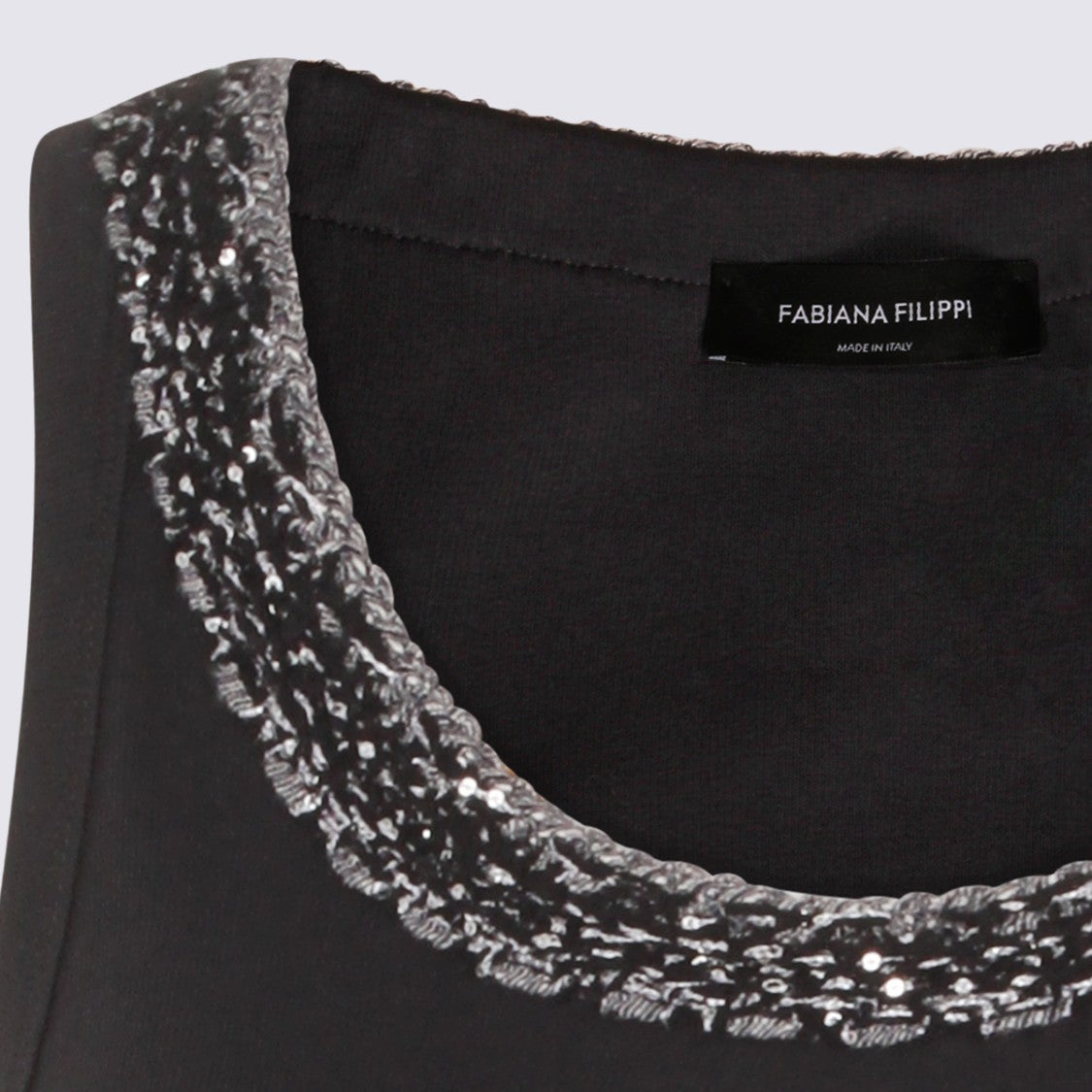 Fabiana Filippi Navy Cotton Top