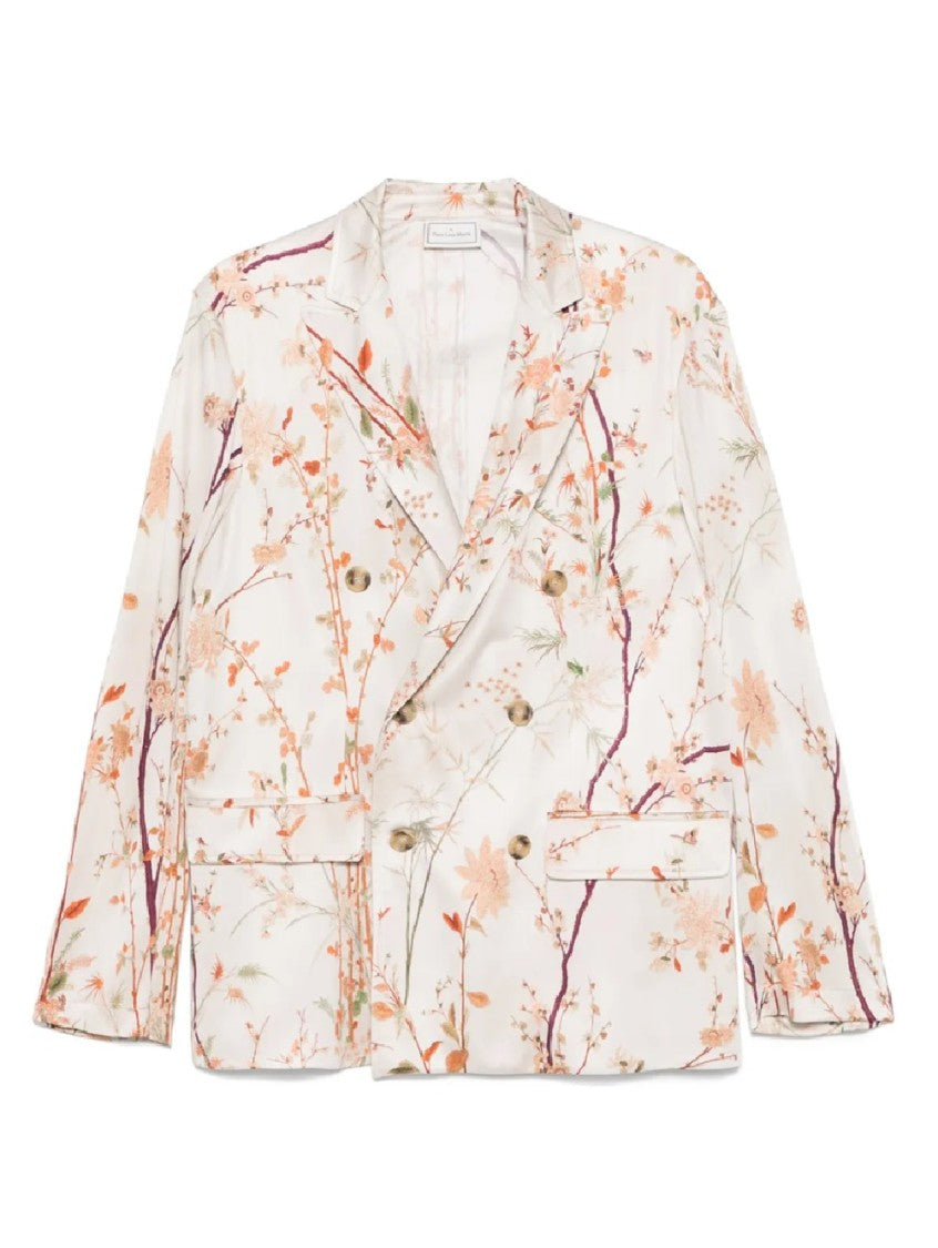 Pierrelouis Mascia Double-Breasted Floral Print Jacket
