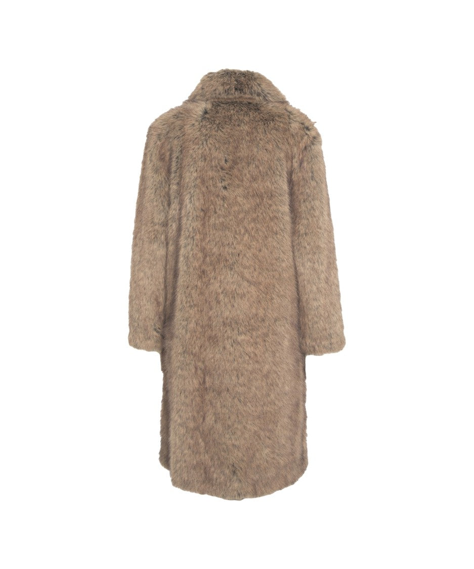 Liu Jo Long Synthetic Fur Coat