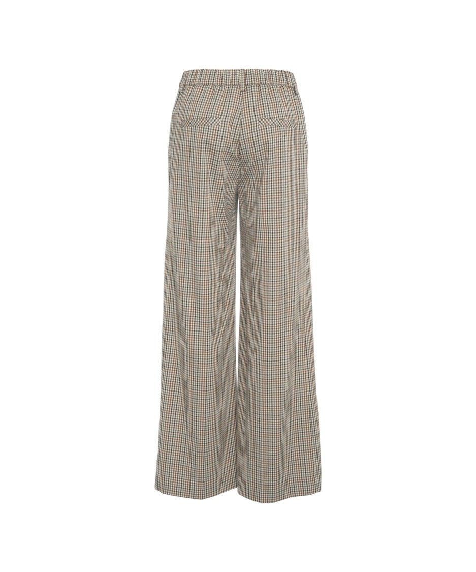 Kaos Palazzo Pants With Checked Pattern