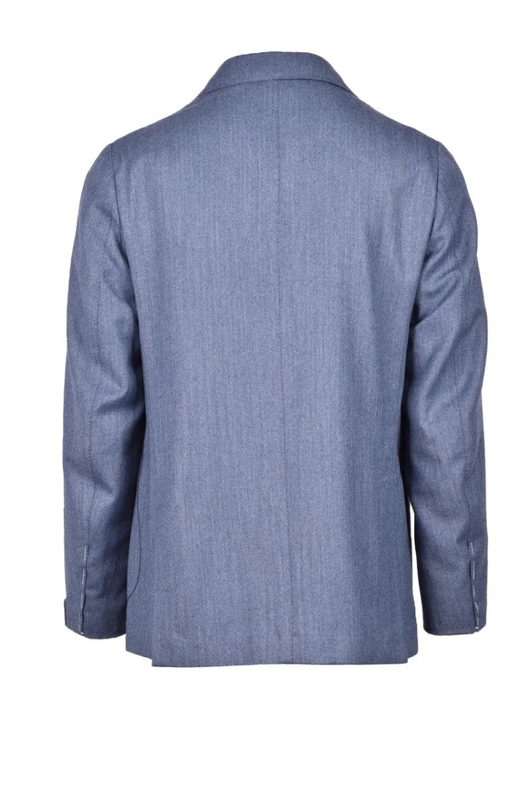 Luigi Borrelli Napoli Virgin Wool Jacket - Blue