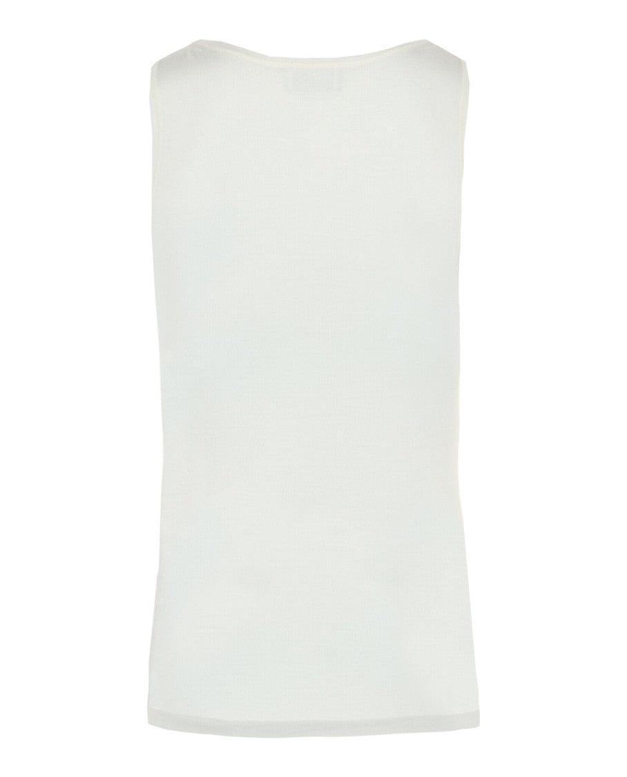 Ferragamo Logo Plaque Knit Tank Top
