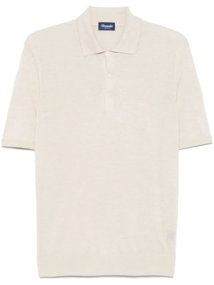 Drumohr Short Sleeve Polo With Classic Collar