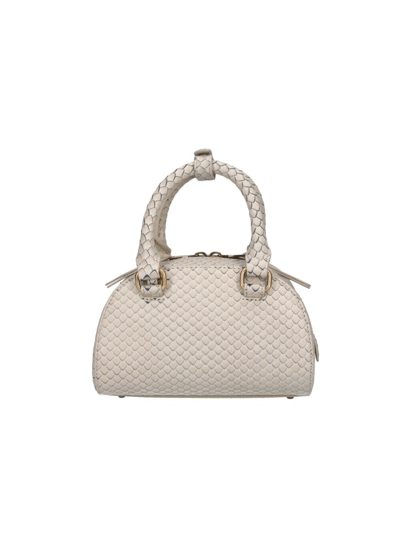 Diesel Beige 1Dr Dome Textured Leather Bag
