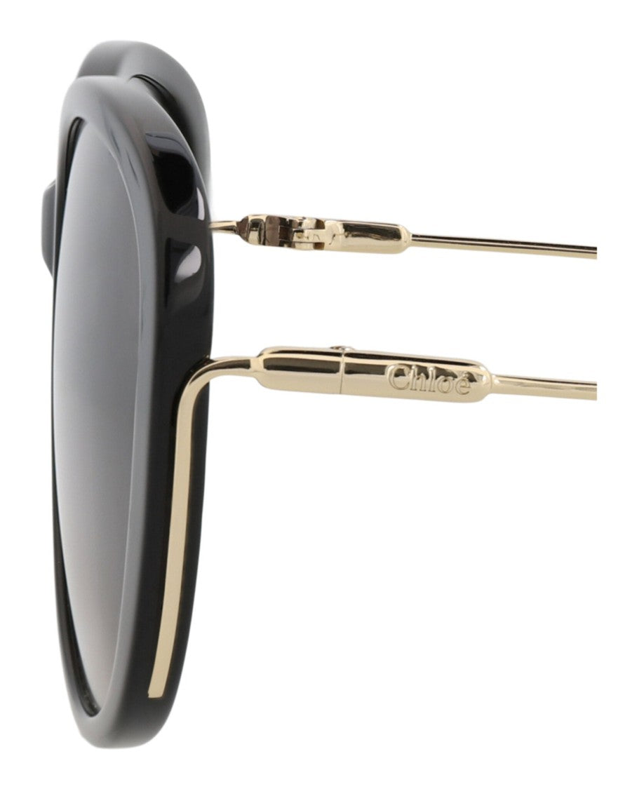 Chloé Round-Frame Recycled Acetate Sunglasses