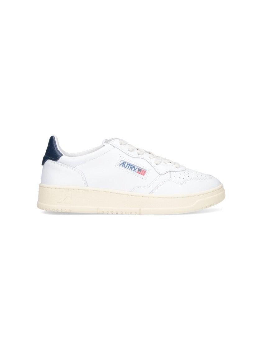 Autry White Medalist Leather Sneakers