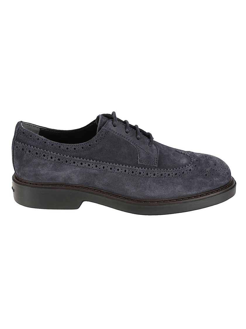 Hogan H704 Soft Calf Leather Brogue Derby Shoes