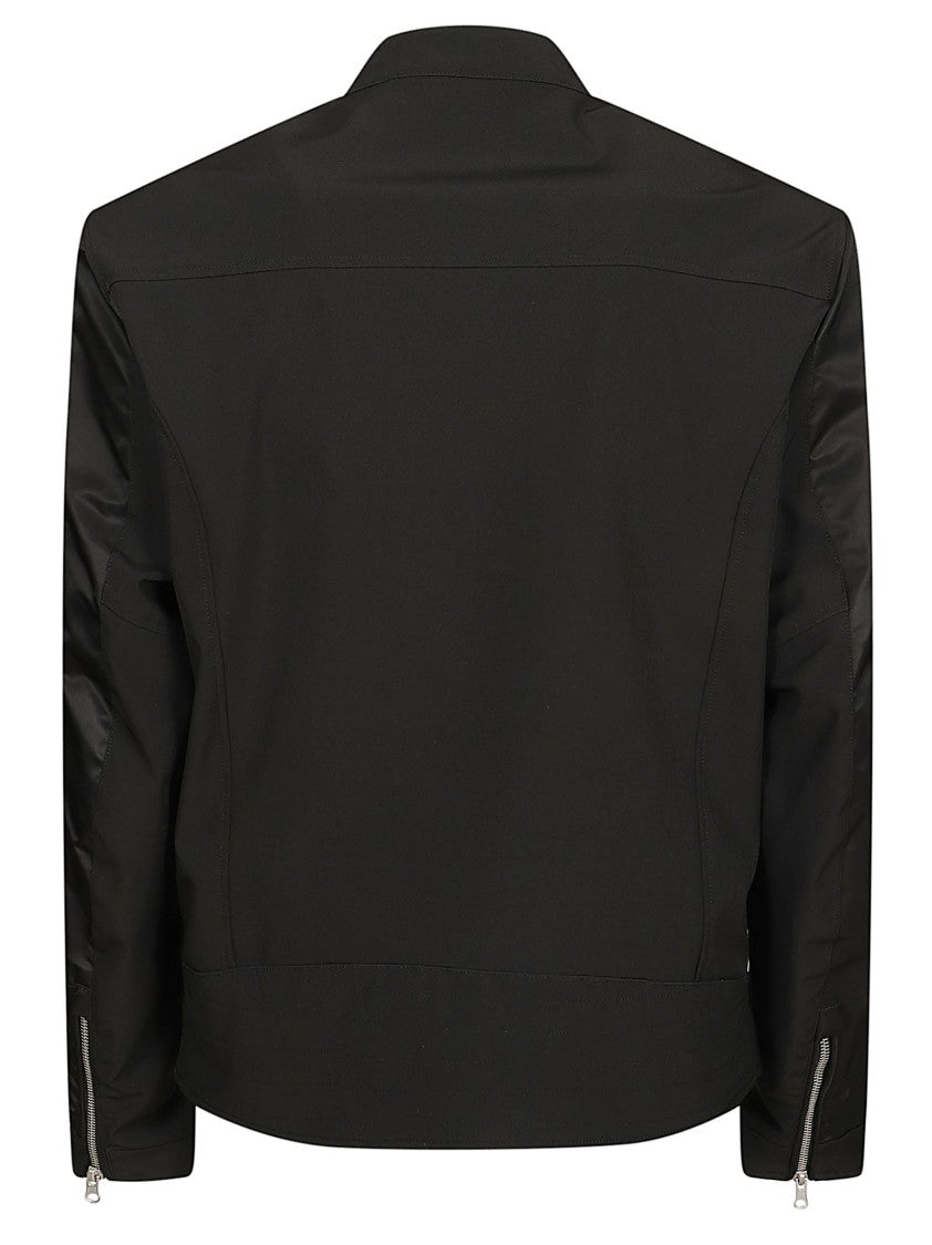 Blauer Mid-Season Black Jacket With Zippered Cuffs And Minimalist Design
