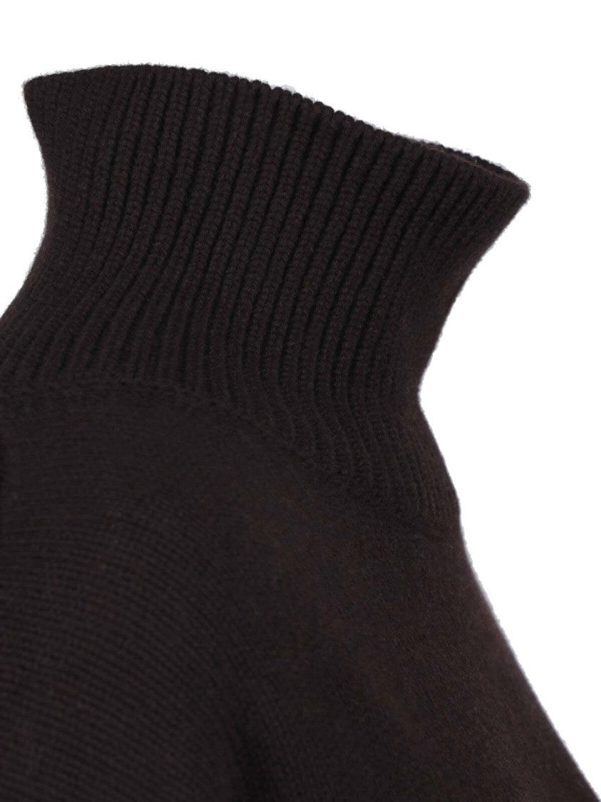 Lisa Yang High Ribbed Asymmetrical Turtleneck Knit Sweater