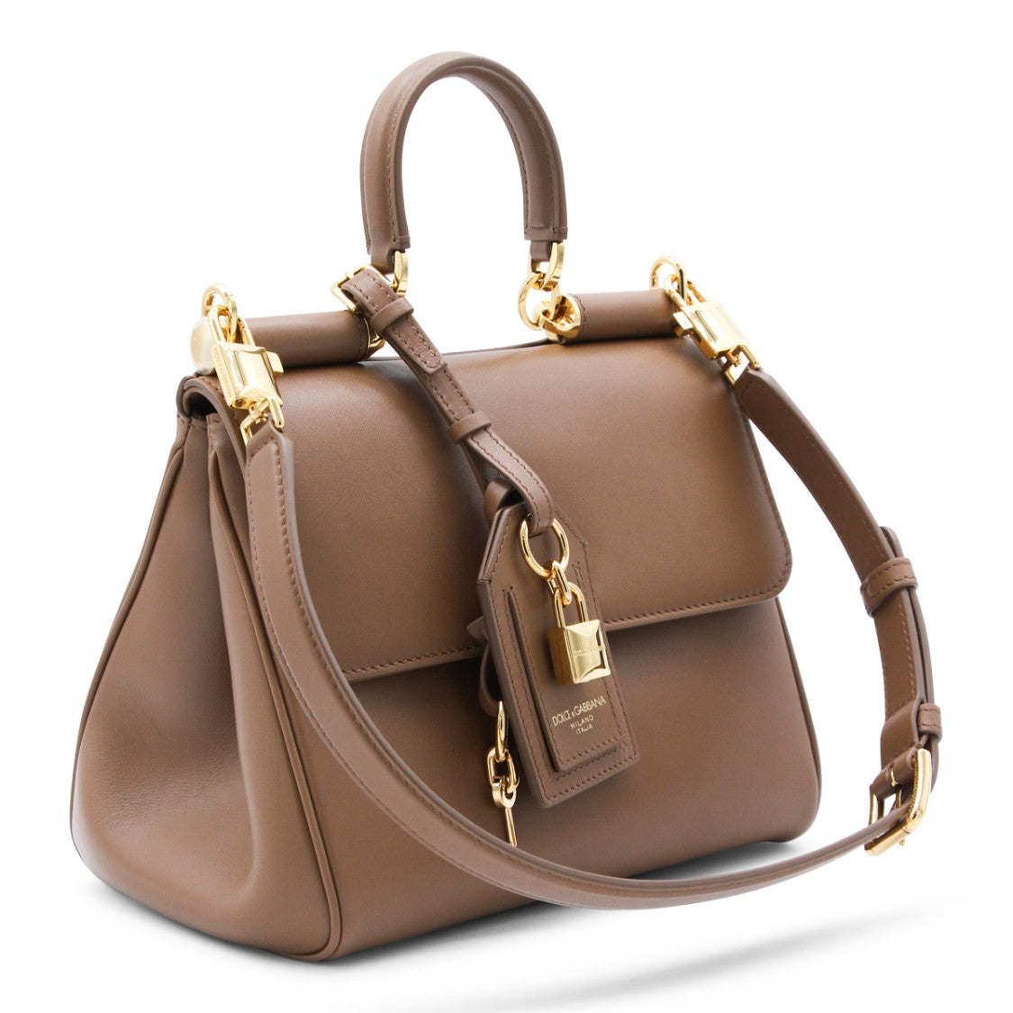 Dolce & Gabbana Brown My Sicily Top Handle Bag