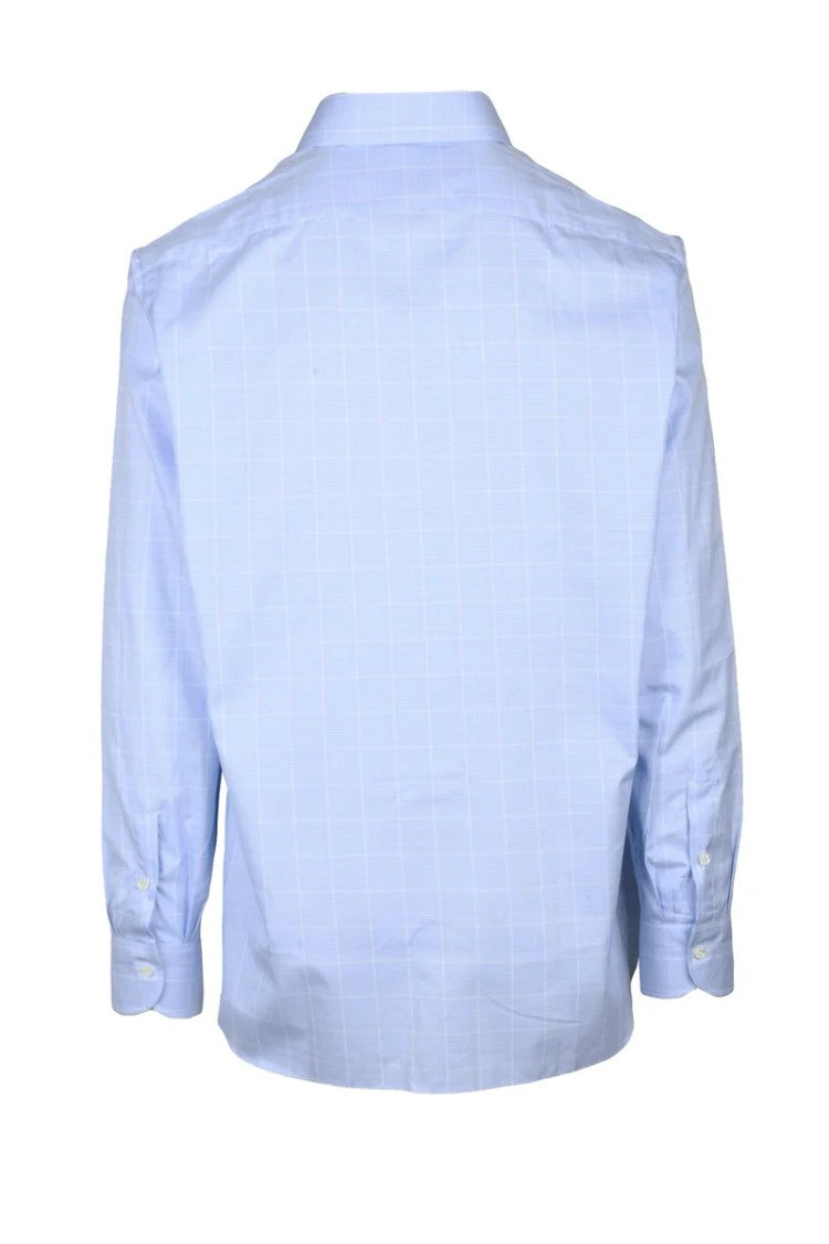 Luigi Borrelli Napoli Cotton Shirt - Light Blue/White
