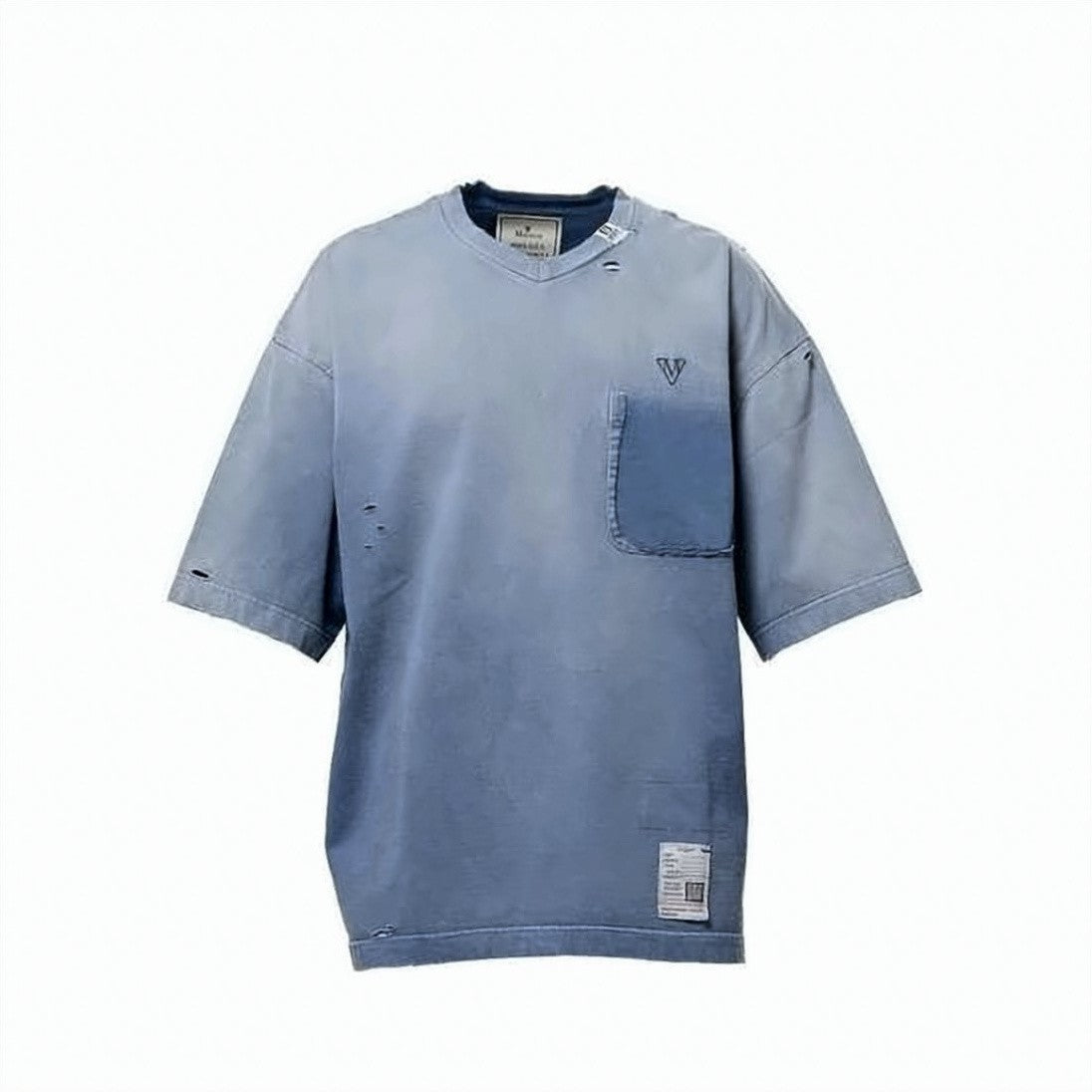 Maison Mihara Yasuhiro Faded Blue Short-Sleeve T-Shirt