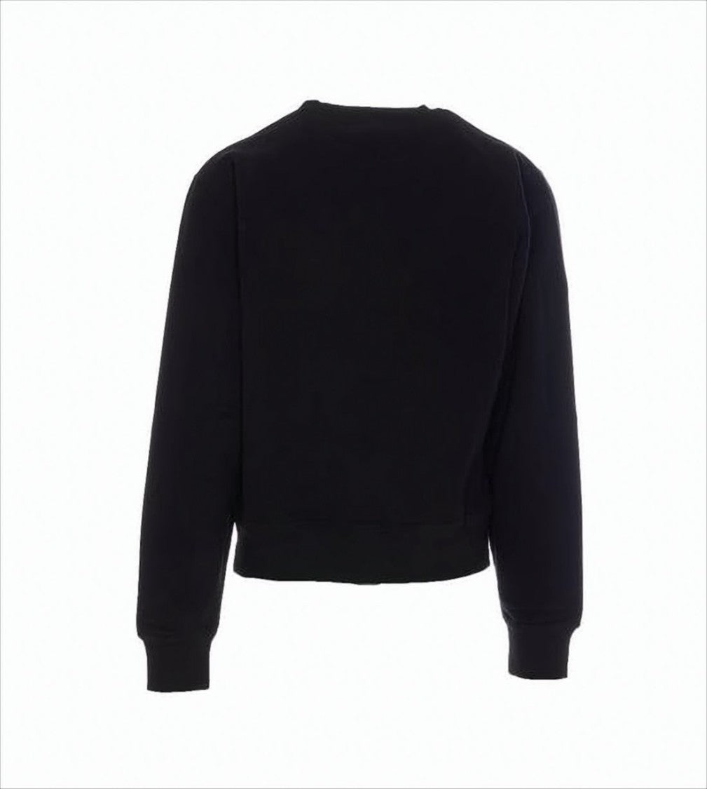 Saint Laurent Long Sleeve Crew Neck Shirt With Embroidered Logo