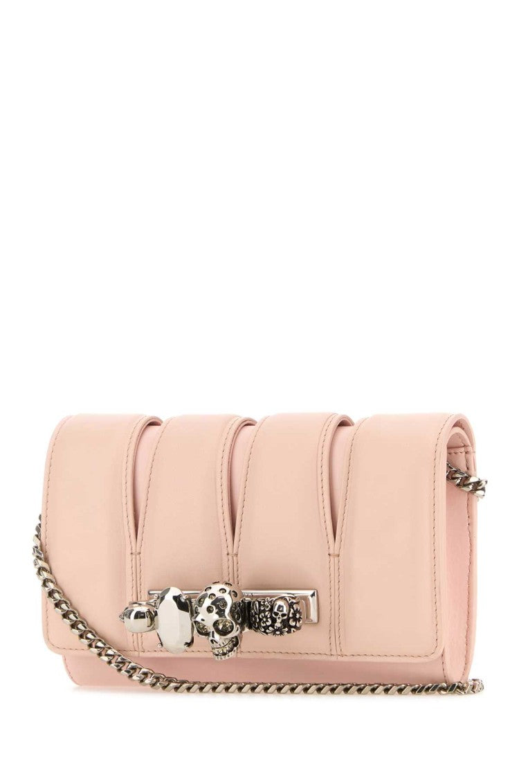 Alexander Mcqueen Pink Leather The Slash Clutch