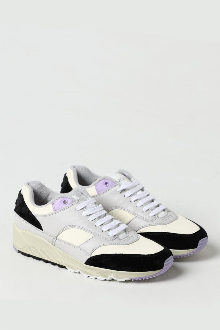 Saint Laurent Grey Multi-Tone Paneled Suede Low-Top Sneakers