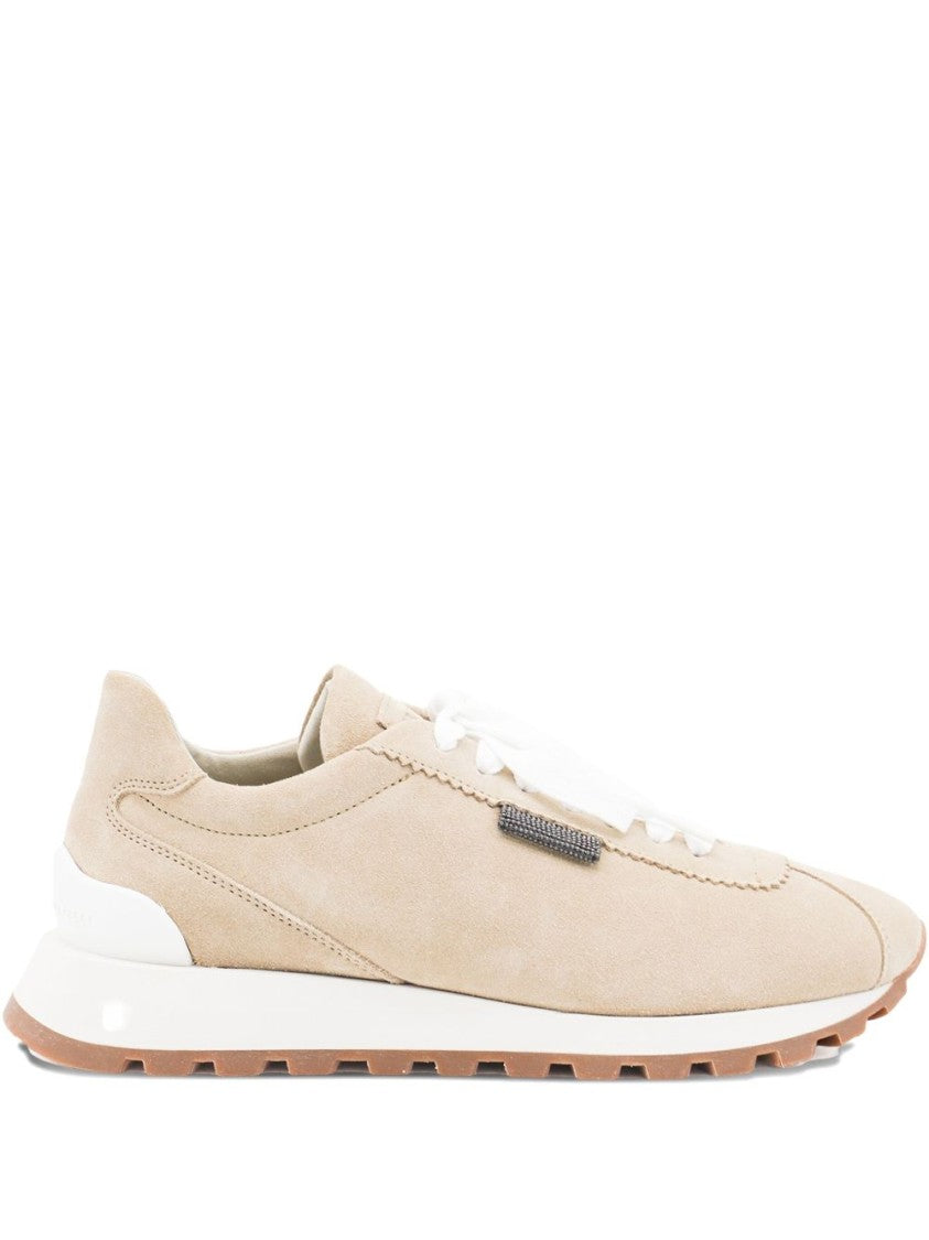 Brunello Cucinelli Dove Grey Suede Sneakers