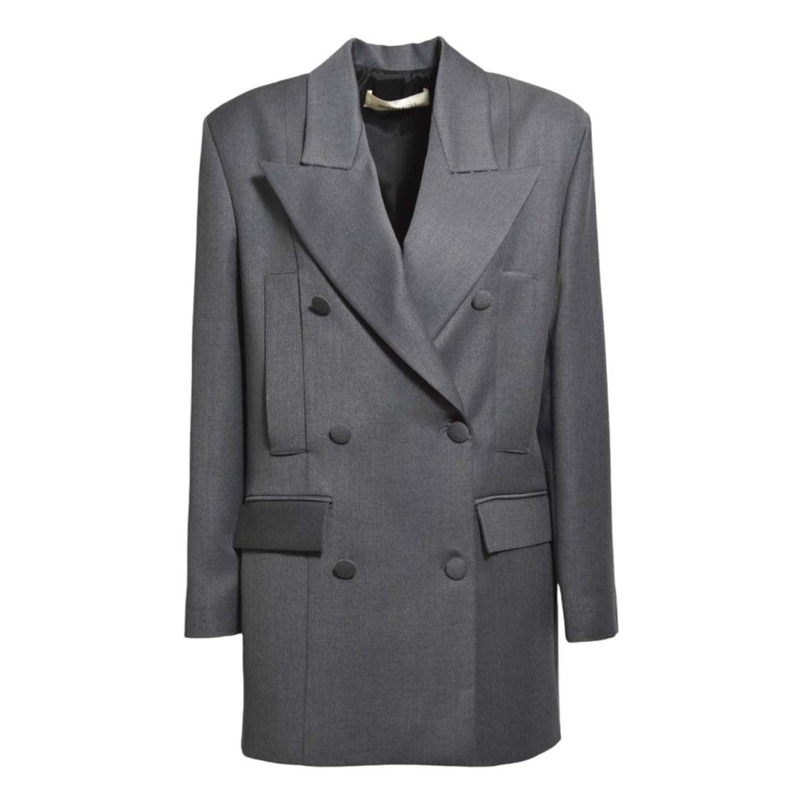 Nine Minutes Double-Breasted Viscose Twill Blazer