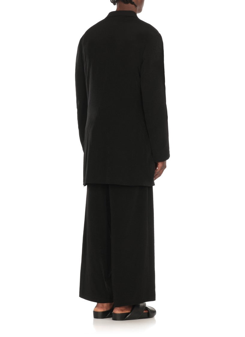 Yohji Yamamoto Black Single-Breasted Jacket