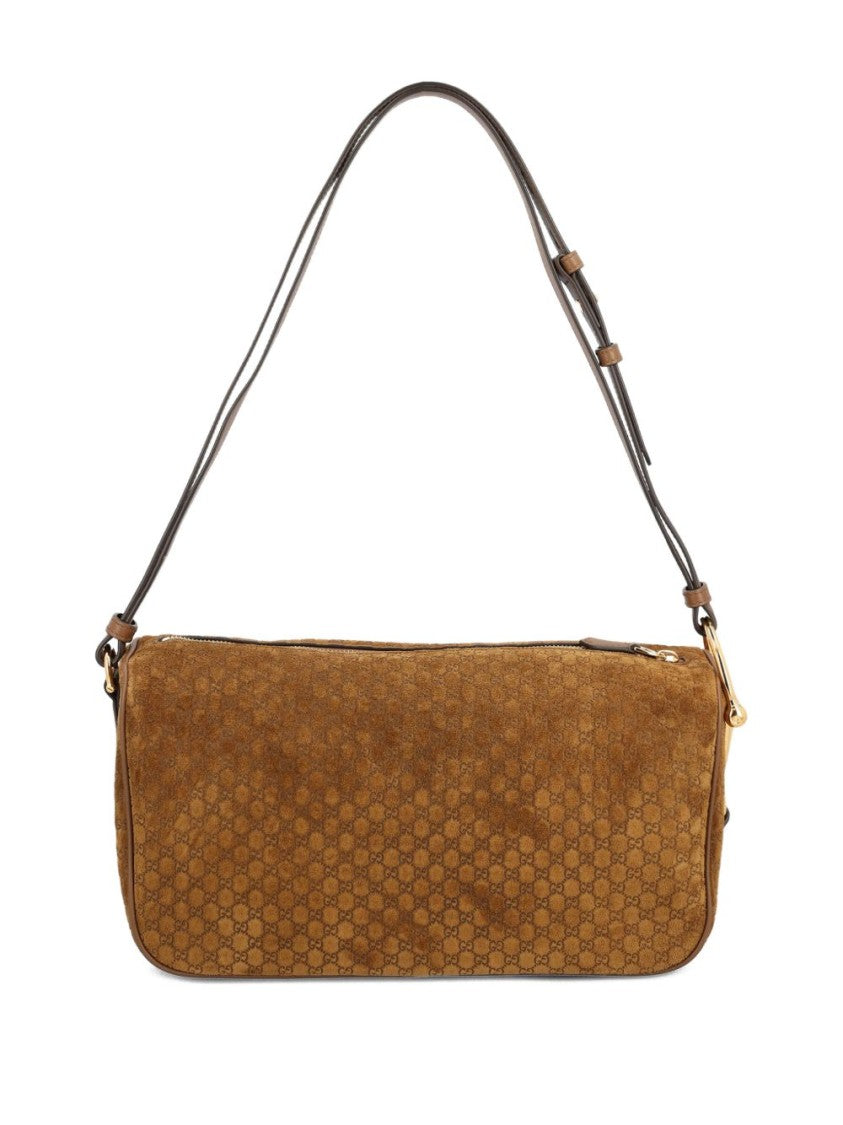 Gucci Rectangular Shoulder Bag In Soft Calf Skin Suede