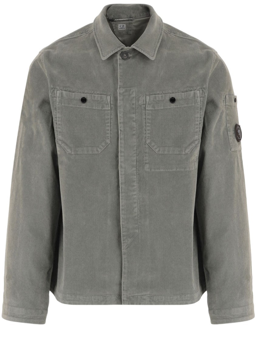 C.P. Company Stretch Corduroy Shirt With Classic Collar And Flap Pockets