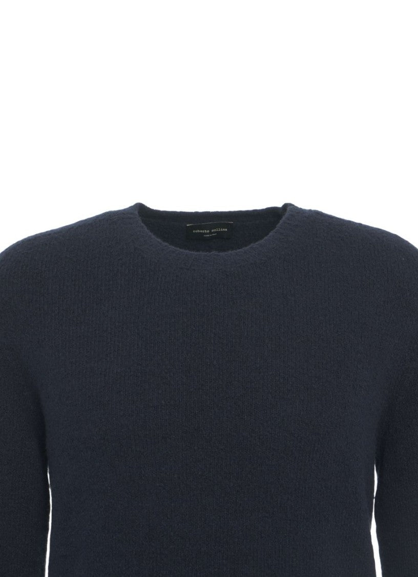 Roberto Collina Sophisticated Wool Blend Sweater With Classic Round Neck