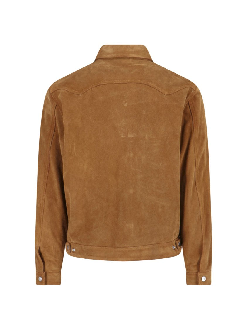 Dsquared2 Structured Brown Jacket With Front Zipper