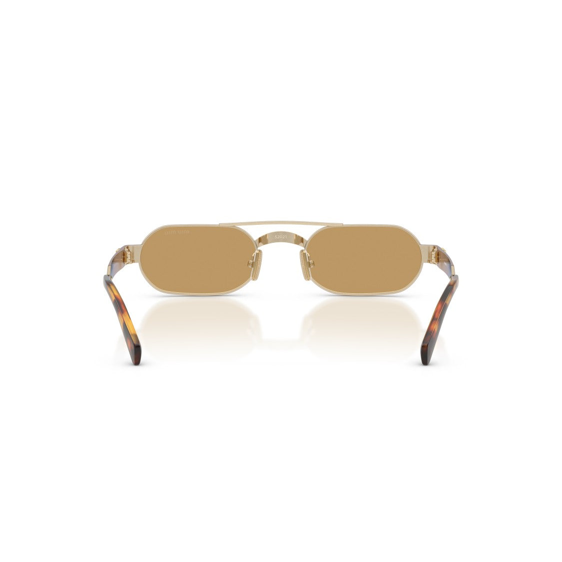 Miu Miu 0Mu B52s Rectangular Gold Metal Frame Sunglasses