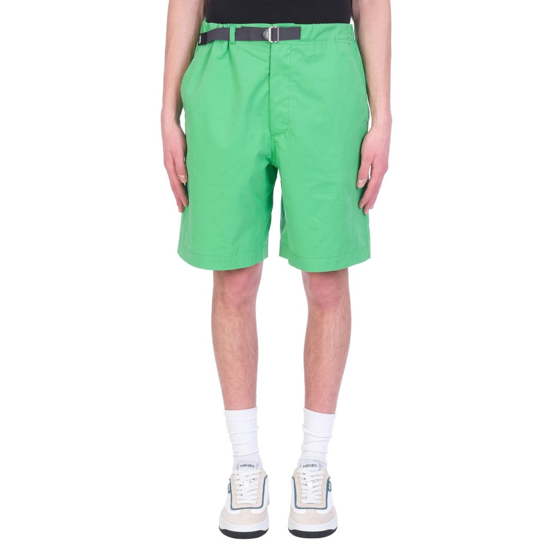 Kenzo Knee-Length Cotton Shorts With Elasticated Waist